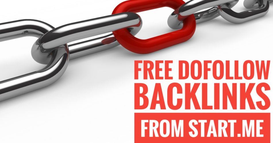 free dowfollow backlinks from start.me