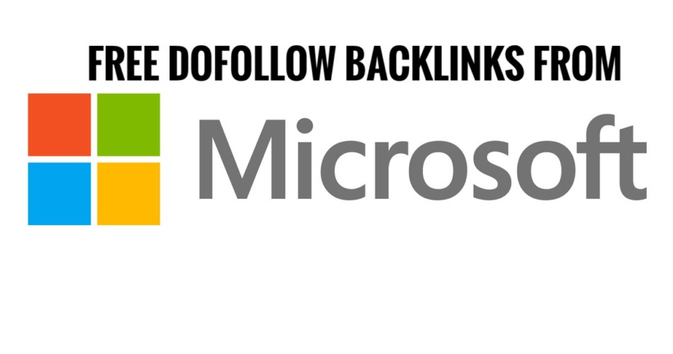 Free DoFollow Backlinks Microsoft.com